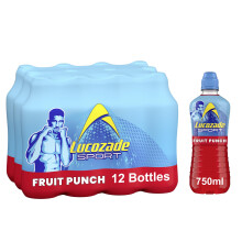 Lucozade Sport Body Fuel - Fruit Punch 12x750ml| Isotonic sports drink, with Electrolytes and Vitamin B3 | Still | Bursting with Flavour