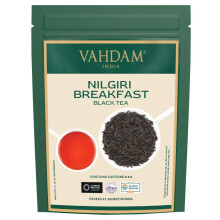 VAHDAM, Nilgiri Breakfast Black Tea 340g (170+ Cups) ROBUST & FLAVORY Loose Leaf Tea | Unblended Single Origin Black Loose Leaf Tea | Vacuum Sealed P