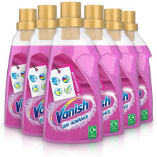 Vanish Gold Oxi Action Gel Fabric Stain Remover, 750ml | Removes stains, brightens colours & removes odours|Colour safe concentrated formula | 6 pack