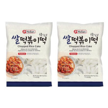 A+ Hosan Korean Chinese Rice Cake Sticks Chopped Teokboki Tteobokki Topokki 500g-Pack of 2