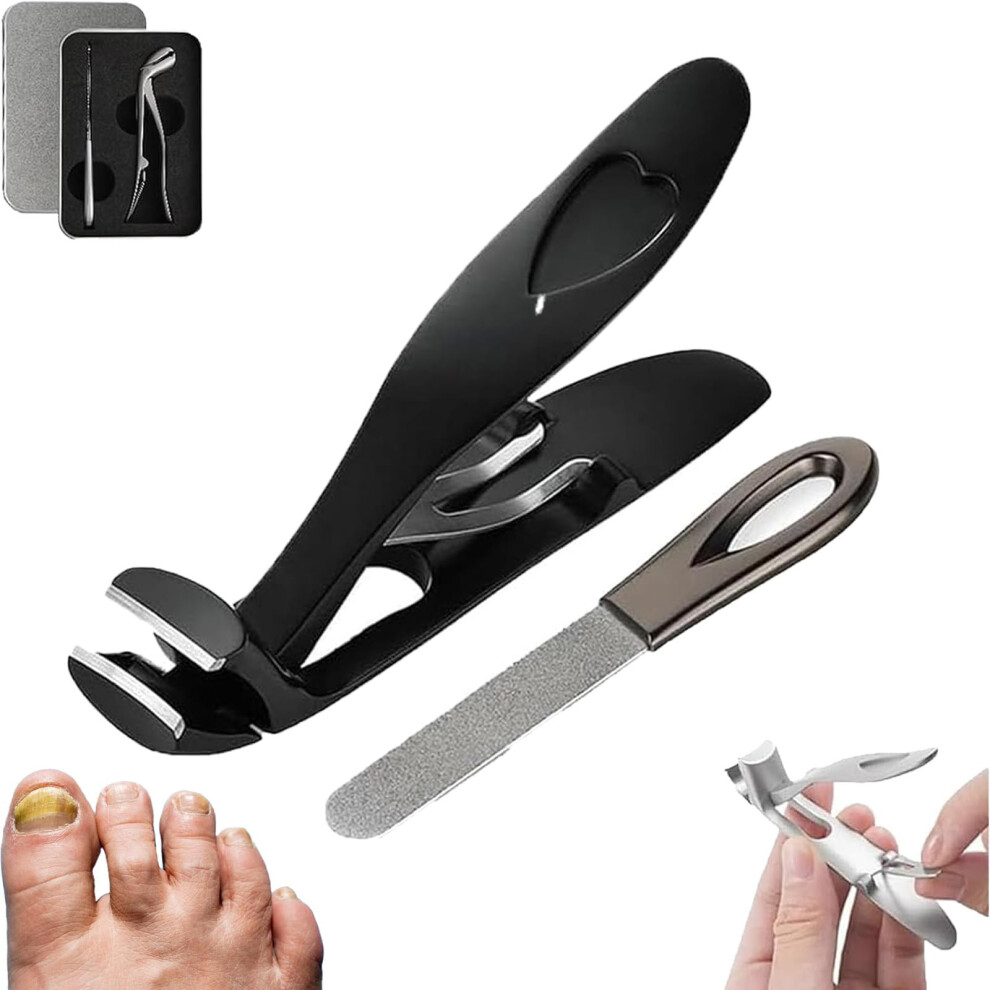 Heavy Duty Toenail Clippers for Thick Nails, Wide Jaw Stainless Steel Nail Trimmer for Seniors