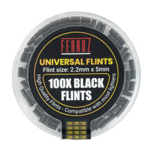 FERROZ Lighter Flints - Universal Lighter Flint (Black, 100)