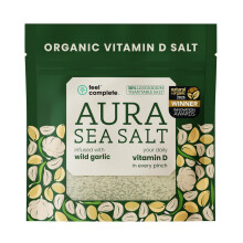 Feel Complete | Organic Aura Sea Salt | Wild Garlic Infused Celtic Sea Salt | Daily Vitamin D In Every Pinch | Perfect Finishing Salt | Tastes Great