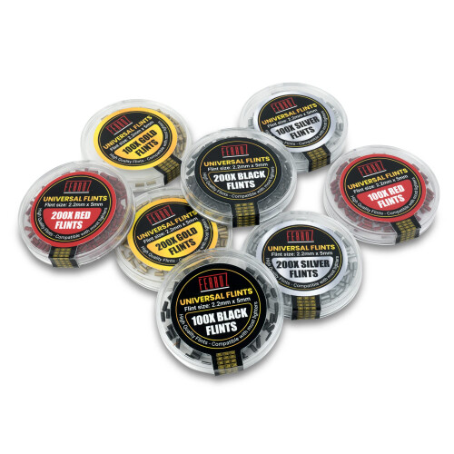FERROZ Lighter Flints - Universal Lighter Flint (Black, 100) 1