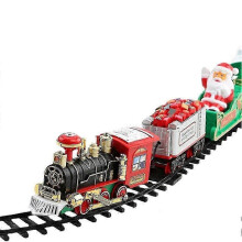 Christmas Electric Rail Trains Toy Children's Assembly Railway Trains Hangable Christmas Tree Rail Car Diy Christmas Building Blocks Toyb