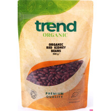 Trend Organic Red Kidney Beans, 500g - Ideal for Salads, Soups, Chile, and Stews, Rich in Protein and Fibre, Vitamins and Minerals, Certified Organic
