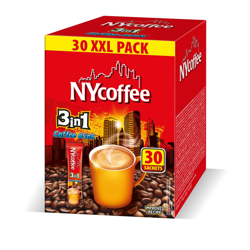 NY coffee 3-in-1 Instant Coffee XXL Pack, 30 Sachets | NEW & Improved Rich Roast Taste! UK Seller | Britain's Favourite Instant Coffee XXL Pack | Qui-image-OPC-PQNGQWB-NEW