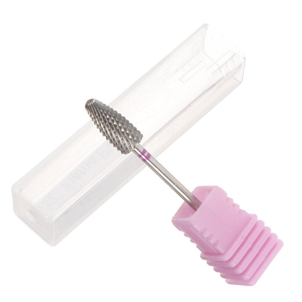 Nail Drill Bit Tungsten Steel Cuticle Bit for Acrylic Nails Precision Removal Violet