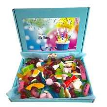 Birthday Box Filled With Jelly Pick And Mix Sweets | Surprise Them With Sweetness: Perfect Birthday Sweets Delivered | Letterbox gifts |