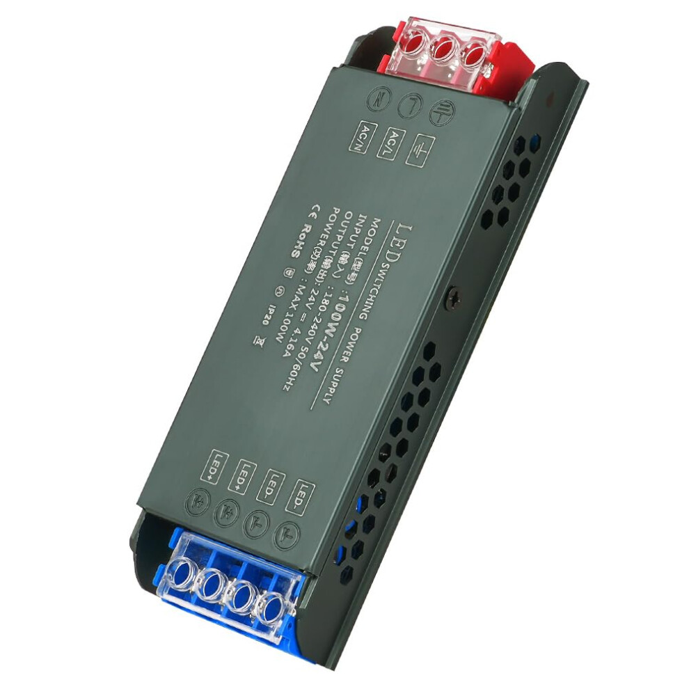 Uraqt 24V Led Driver 100W Led Transformer, 220V To 24V Power Transformer, Ac 220V To Dc 24 Volt 4.16A Compact Ultra-Thin Constant Voltage Low Voltage 46481993