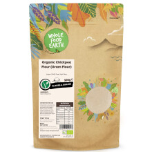 Wholefood Earth Organic Chickpea Flour (Gram Flour) – 500g | Vegan | GMO Free | High Fibre | Certified Organic