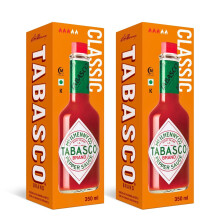 TABASCO Original Red Pepper Sauce (2x350ml)- Value Option! - Made from only Three 100% Natural Ingredients - Aged 3 Years Hot Pepper Sauce - Glass Bo