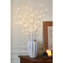 EAMBRITE Home Decorative Twig Lights Lighted White Birch Twig Branches Pathway Stakes with 60 LED White Lights Waterproof Plug in for Outdoor and Ind