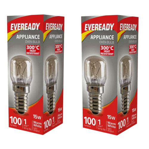 Eveready 2x Eveready Appliance Bulb 15W