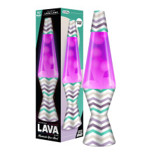 Lava Lamp 2494, White Wax, Pink Liquid, Decorative Base and Cap, Original 14.5 inch LAVA Motion Lamp to Illuminate Your Mood