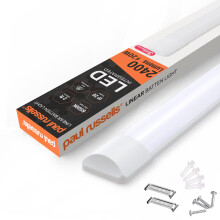 paul russells 2ft LED Batten, Ceiling Fitting Tube Light, 6500K Daylight, 20W, 2400 Lumens, Light for Office, Bathroom, Kitchen, Garage, Warehouse Fl