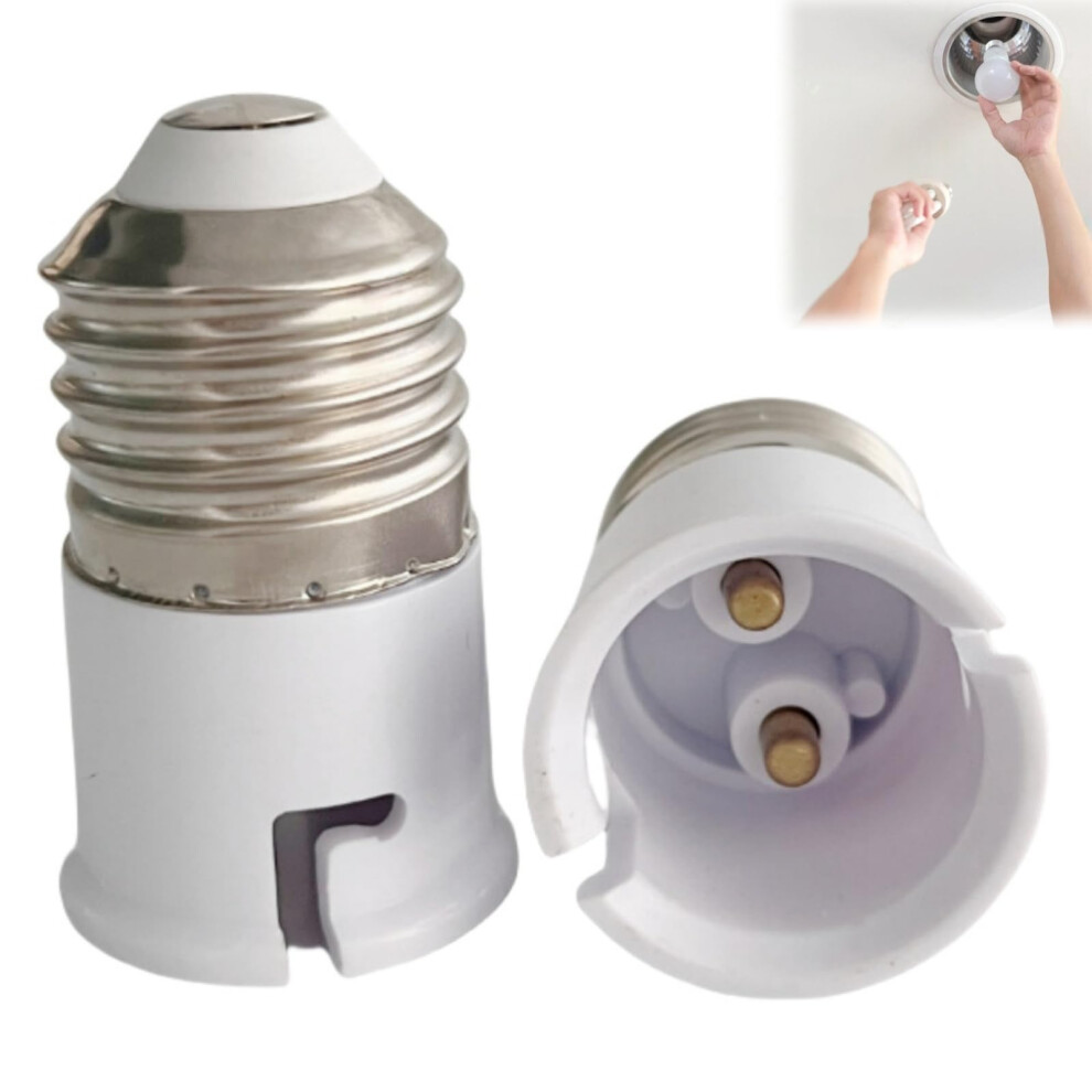 Gerhua B22 To E27 Adapter,B22 To E27 Socket Converter,Bayonet To Screw Bulb Adaptor,Ceiling Fan Fitting Converter, For Led/Incandescent Bulbs, Light 83265358