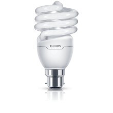 Philips Tornado Compact Fluorescent Spiral Light Bulb [B22 Bayonet Cap] 20 W (95 W Equivalent, 10000 Hours) - Warm White