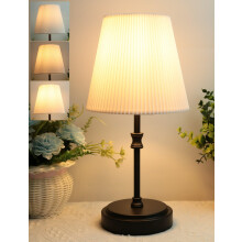 HSLighting Bedside Lamps, 31.5cm Touch Control Night Light with Metal Base 3-Way Brightness Changing Dimmable LED Bulbs Desk Lamp Retro Table Lamp fo