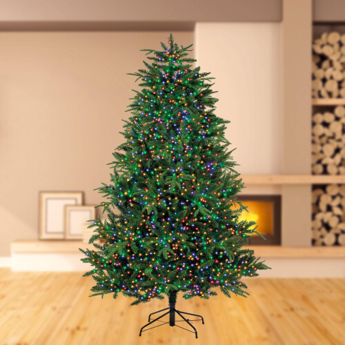 Premier Premier Decorations 1000 LED Multi-Action Christmas Treebrights Multi-Colour Tree Lights Timer 25m, LV162179M 1