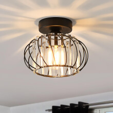 ANWIO Ceiling Lights Living Room,Black Chandeliers Ceiling Light,Morden Flush Ceiling Lights,Light Fittings Ceilings,Crystals Bedroom Lights Ceiling,