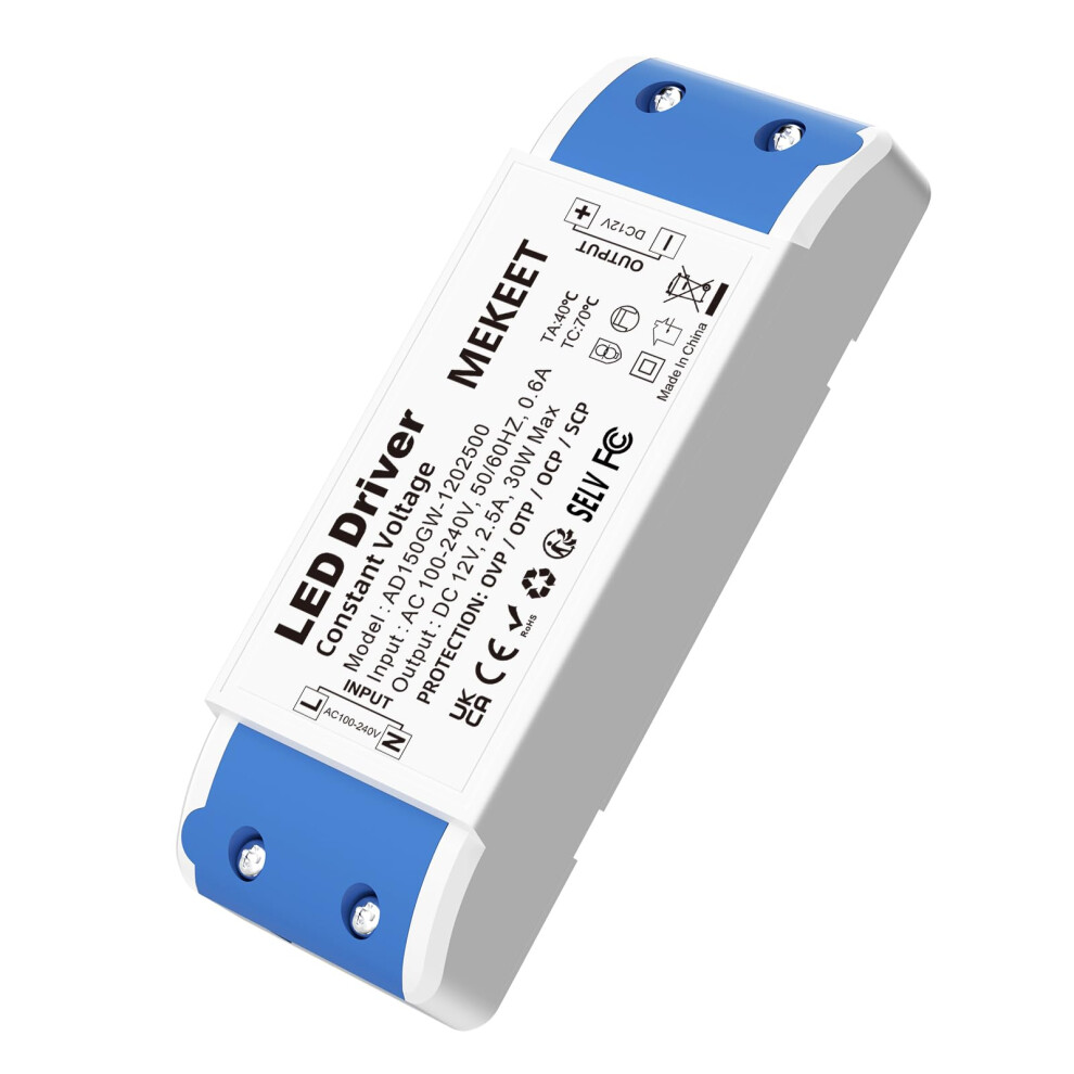 Led Transformer, Power Supply | Driver Adapter - Constant Voltage For Strip, Cabinet Lights, Display And G4, Mr11, Mr16 Bulbs (30W) 60833075