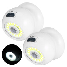 2 Pack PIR Motion Sensor Night Light, Battery Operated Sensor Lights Bright Ball Light 360Motion Activated Night Lights Auto On/Off, Wireless Securi
