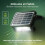 Luceco Luceco Solar Powered LED Outdoor Floodlight with PIR Motion Sensor, Security Light, Exterior Lighting, Angular Design, Adjustable, Guardian, Black, I 3