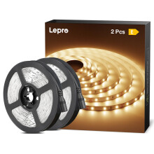 Lepro 12V LED Strip Lights 5Mx2, Warm White 3000K, 60 LEDs/M, 2300lm x2, Flexible Lightstrip for Kitchen, Cabinet, Mirror, Door and More (LED Strip L