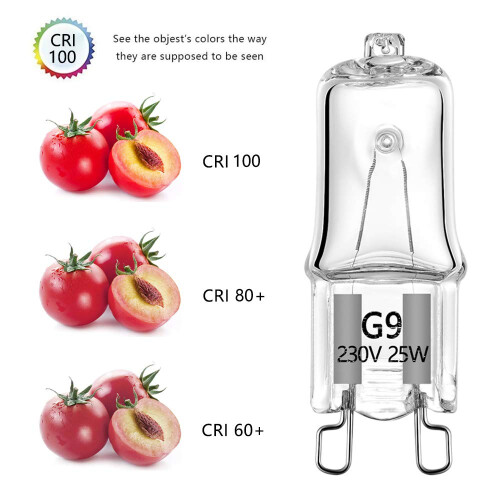 EKSAVE G9 Halogen Bulb 25W 230V 2 Pin Base Replacement Light Bulbs Dimmable Warm White (10 Pack) 2