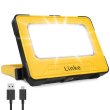 Linke Rechargeable Work Light 80W, Super Bright Camping Lights with 10000mAh Battery Portable Floodlight with Magnetic, USB, Solar Emergency Led Lant