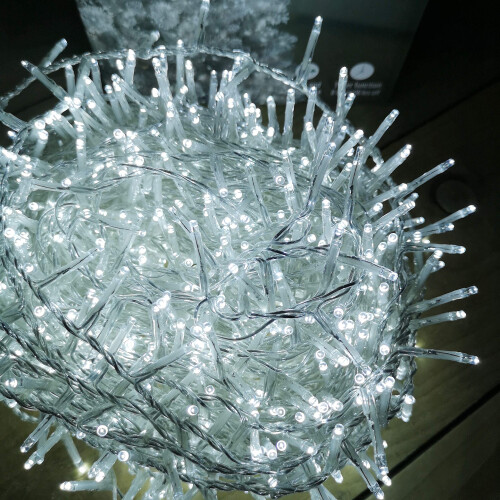 Premier Premier 1000 LED 25m TreeBrights Christmas Lights Cool White Clear Cable