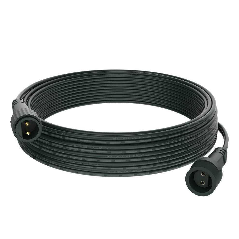 Bolweo 5M/16.4Ft Christmas Lights Extension Cable, 2 Pin Dark Green Extension Cable Ip65 Waterproof Outdoor Light Long Cable For Garden Lights,Christ 36779543