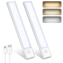 Tri Colour Rechargeable Motion Sensor Under Cabinet Light (20cm)