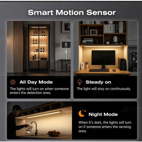 Tri Colour Rechargeable Motion Sensor Under Cabinet Light (20cm) 2