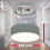 B.K.Licht - Ceiling Light with Fabric Light Shade, Flush Mount Light Fitting, E27 Socket, max. 40 watt Bulb, Livingroom, Bedroom Ceiling Lights, Hall 7