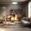 B.K.Licht - Ceiling Light with Fabric Light Shade, Flush Mount Light Fitting, E27 Socket, max. 40 watt Bulb, Livingroom, Bedroom Ceiling Lights, Hall 4