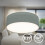B.K.Licht - Ceiling Light with Fabric Light Shade, Flush Mount Light Fitting, E27 Socket, max. 40 watt Bulb, Livingroom, Bedroom Ceiling Lights, Hall 3