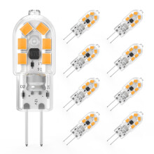 RuLEDne G4 LED Bulbs Warm White 3000K,2W Replacement 10W 20W Halogen Bulb, 12V AC/DC, 360Beam Angle, Non Flicker G4 LED Capsule Light Bulbs, Non Dim
