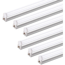 Barrina Led Batten Light 2ft, T5 1100lm 10W 6500K Super Bright White LED Garage Workshop Lighting,Wall and Ceiling Batten Lights 6-Pack
