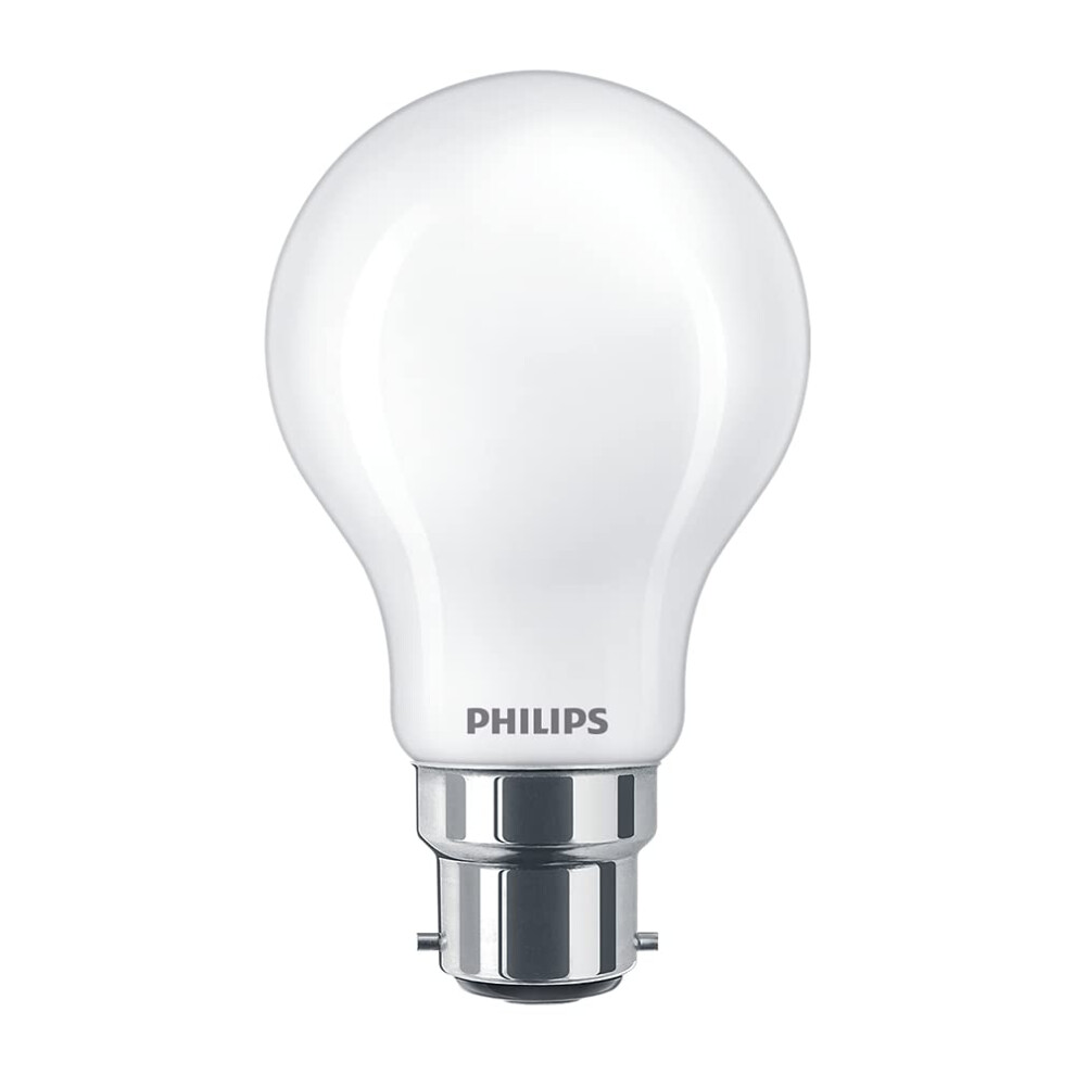 Philips Master Value 5.9W (60W Replacement) A60 Led Bulb, Bayonet Cap B22, Dimmable, 2700K Warm Frosted Globe Lamp White
