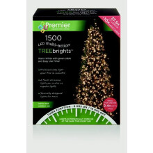 Premier Decorations - 1500 Multi Action TreeBrights LED Lights with Timer - Warm White