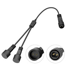Dalugo Christmas Lights Splitter Connector, IP65 Waterproof Two Pin Connectors for Fairy, Icicle, Curtain, Net, and G40 Globe Lights