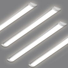HUMIGA 5FT LED Batten Light, 50W Low Profile Wall Ceiling Surface Mounted Fitting, IP20 Slim Wide Tube Lighting for Office/Home/Shop/Workshop/Warehou