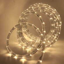 HEGEHE Mains Powered Tube Light Ribbon with Power Cord, 220V PVC Round LED Strip Rope Lights, IP67 Waterproof for Outside Garden Corridor Fence Festi
