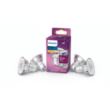 Philips LED Light Bulb, GU10, 4.6W, 355 Lumens, Warm White 2700K, 36 Beam Angle – 4 Pack