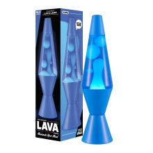 Lava Lamp - 14.5" Cerulean Blue - The Original Motion Lamp - White Lava and Blue Liquid - Item #2362