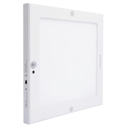 SINCELIGHT PIR Motion Sensor 18W LED Ceiling Light (Square), Automatically ON/Off, Movement Activated, Dual Mode Turnable, Neutral White 4000K, Surfa