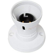 Mr.Gadget's Solutions Bayonet Batten White Ceiling Lamp Holder BC B22 Light Bulb Socket Lamp Fitting