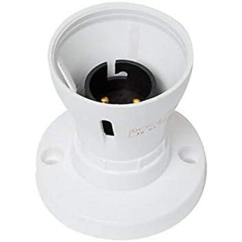 Mr.Gadget's Solutions Bayonet Batten White Ceiling Lamp Holder BC B22 Light Bulb Socket Lamp Fitting